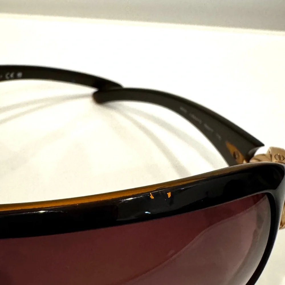 Chanel 6023 9934/13 Sunglasses, Dark Brown w/Gold CC Logo, gradient lenses, Case - Picture 9 of 9